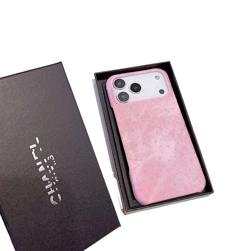 Protective Case | Shockproof Cover for iPhone 13 | Pink Leather Texture | Card Holder - Image 1