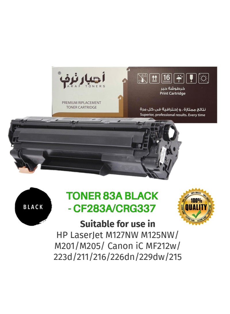 Taraf TONER 83A BLACK - CF283A/CRG337  - Image 1