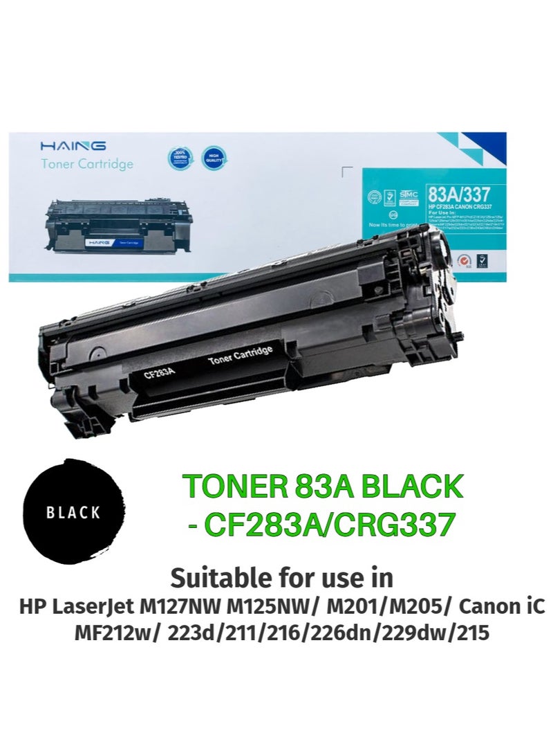 Haing TONER 83A BLACK - CF283A/CRG337 - Image 1