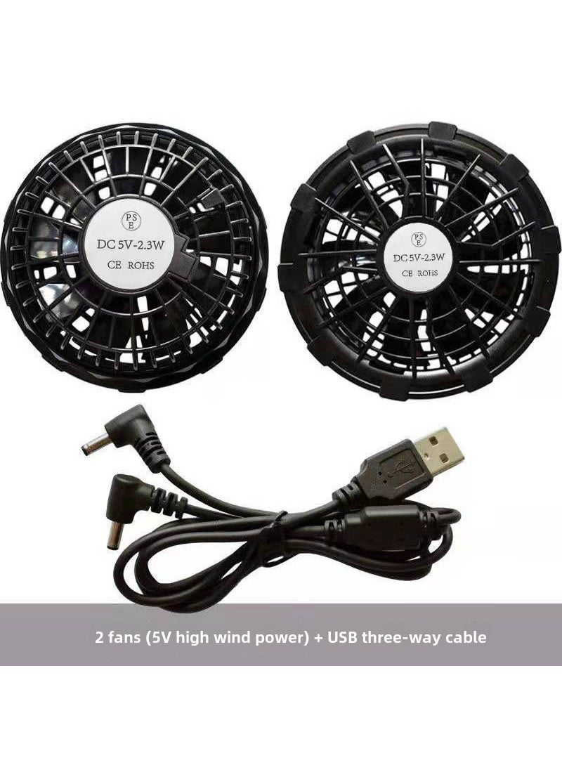 Generic Summer Cooling Fan Jacket for Outdoor Fishing 5V Brushless fan 