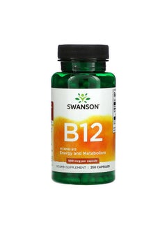 SWANSON Vitamin B12, 500 mcg, 260 Capsules 