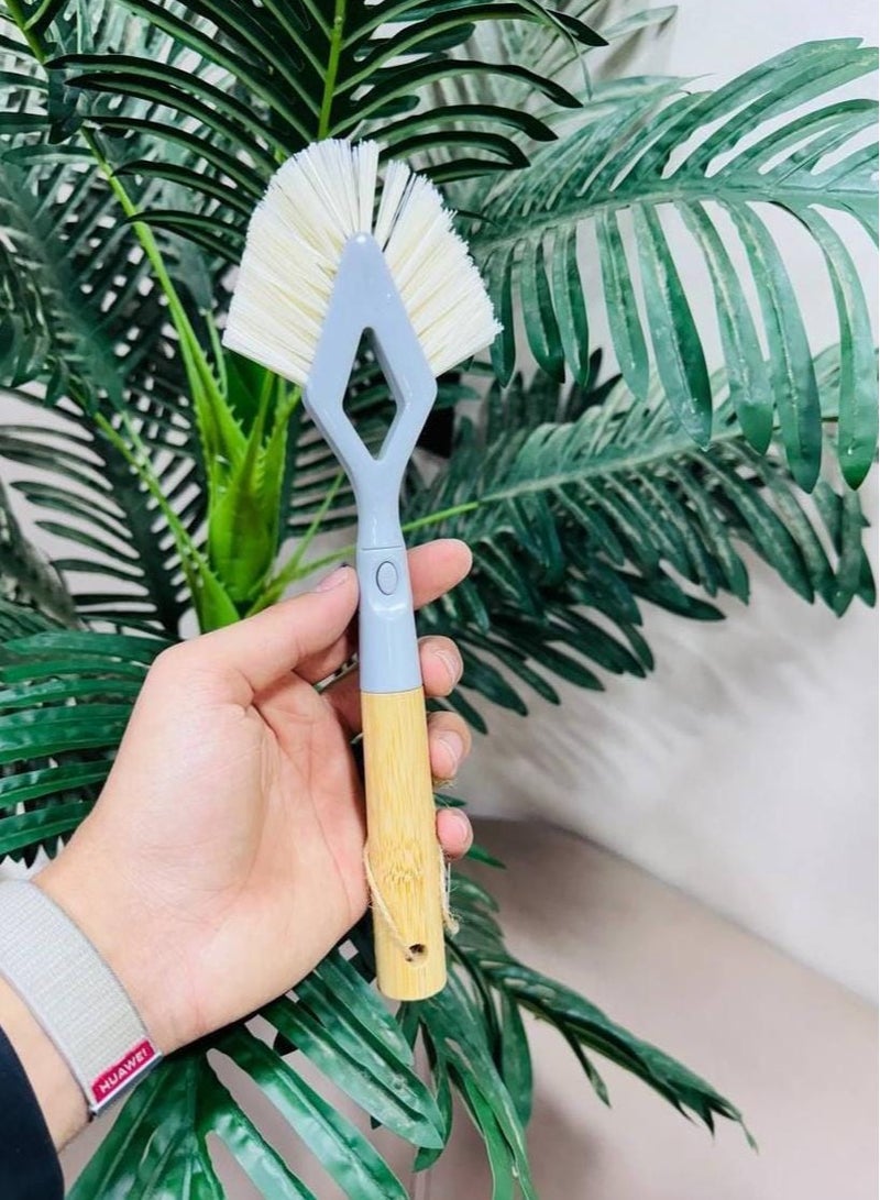 Multi-Purpose Cleaning Brush with Elegant Wooden Handle – For Sinks, Corners, and Surface Cleaning - Image 2