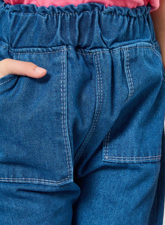 Styli Girls Regular Fit Washed Jeans with Pockets - Image 3