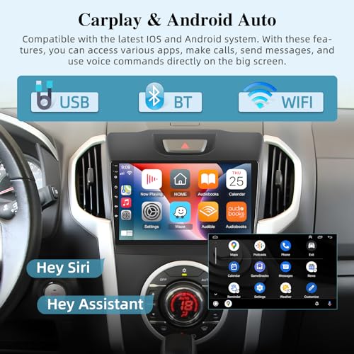 NHOPEEW [2+64G] Android Car Radio for Isuzu DMAX and Chevrolet Trailblazer Holden S10 Colorado 2015-2018 - Wireless Carplay and Android Auto - 9 Inch Touchscreen Car Stereo with WiFi/GPS + AHD Backup Camera - Image 4
