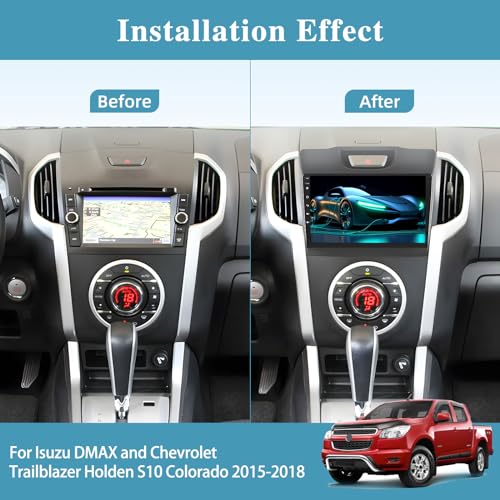 NHOPEEW [2+64G] Android Car Radio for Isuzu DMAX and Chevrolet Trailblazer Holden S10 Colorado 2015-2018 - Wireless Carplay and Android Auto - 9 Inch Touchscreen Car Stereo with WiFi/GPS + AHD Backup Camera - Image 3