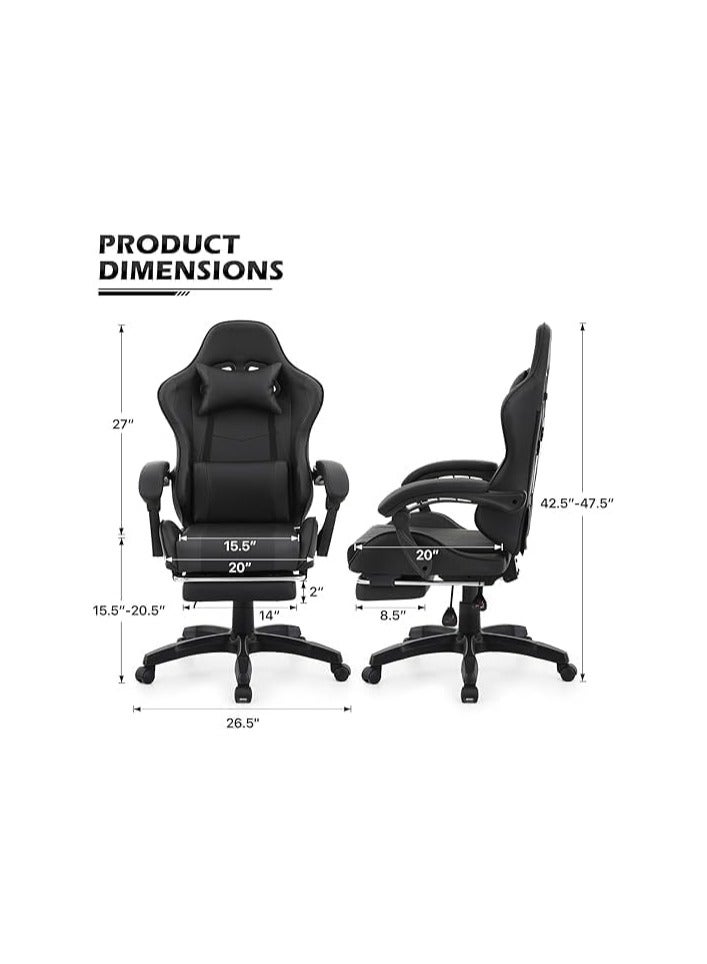 بونكا كرسي العاب قابل للتعديل مع مسند للراس لون اسود من بونكا - Image 2