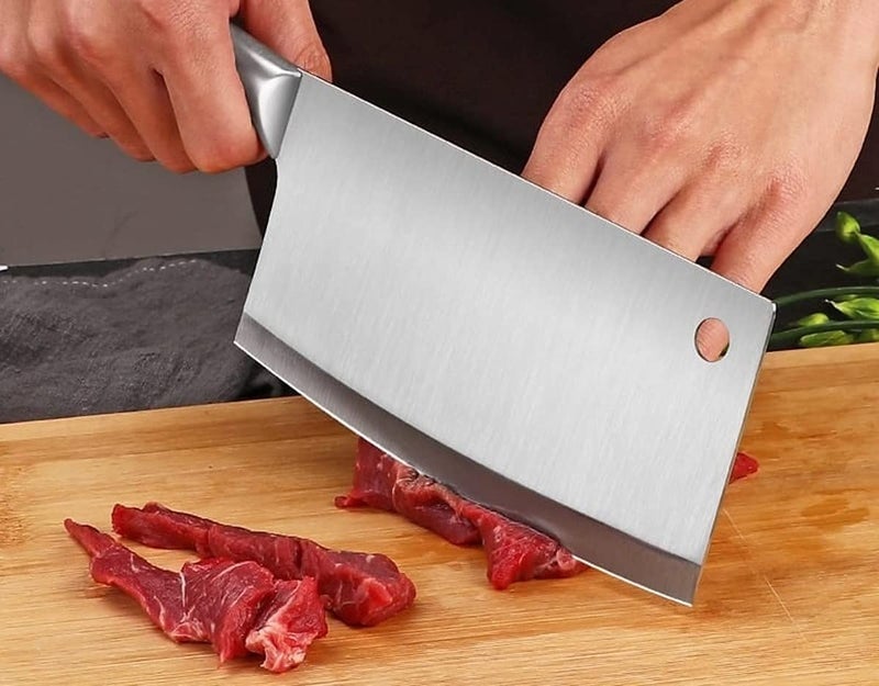 Machado Stainless Steel Knife Set of 3 Piece Kitchen Knives with Cleaver, Chef Knife & Paring Knife | Full Tang Ergonomic Handle, Multipurpose Sharp Blades for Home & Professional Use - Image 2