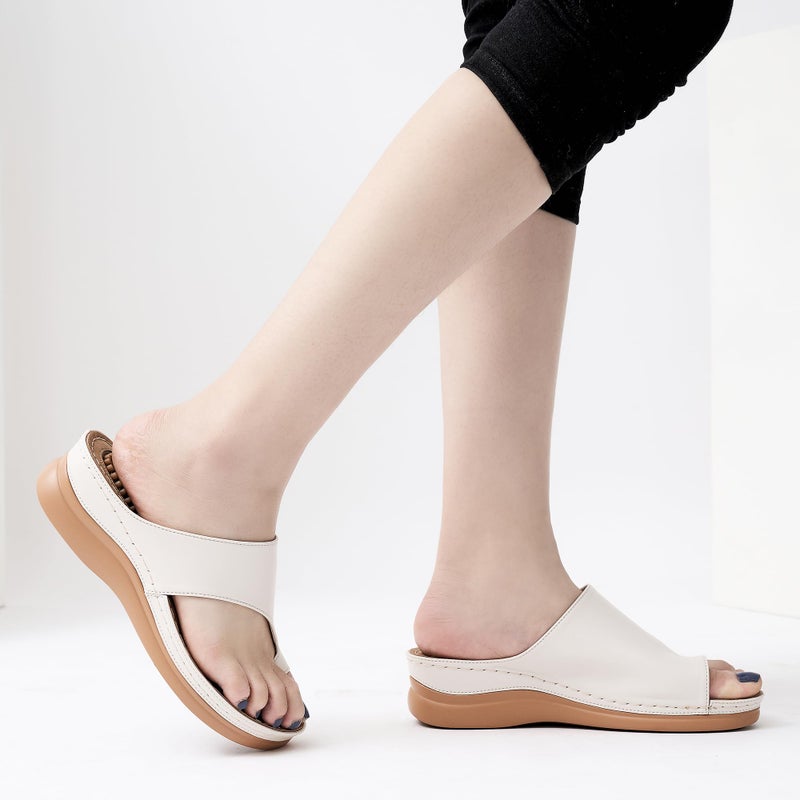 Aomigoct Womens Comfort Wedge Sandals: Soft Cushion & Orthopedic for All-Day Walking - Non-Slip 1.96" Heel for Stability - for Comfort Seekers - Image 3