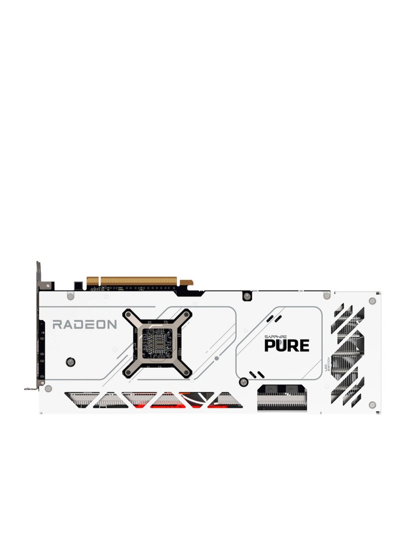 بطاقة رسومات الألعاب SAPPHIRE PURE AMD Radeon™ RX 7700 XT، ذاكرة DDR6 12 جيجا بايت 192 بت، ساعة تعزيز 2584 ميجا هرتز، ساعة ذاكرة 18 جيجابت في الثانية، AMD RDNA 3، PCI-E 4.0، 2x HDMI 2x DisplayPort، أبيض | 11335-03-20ز