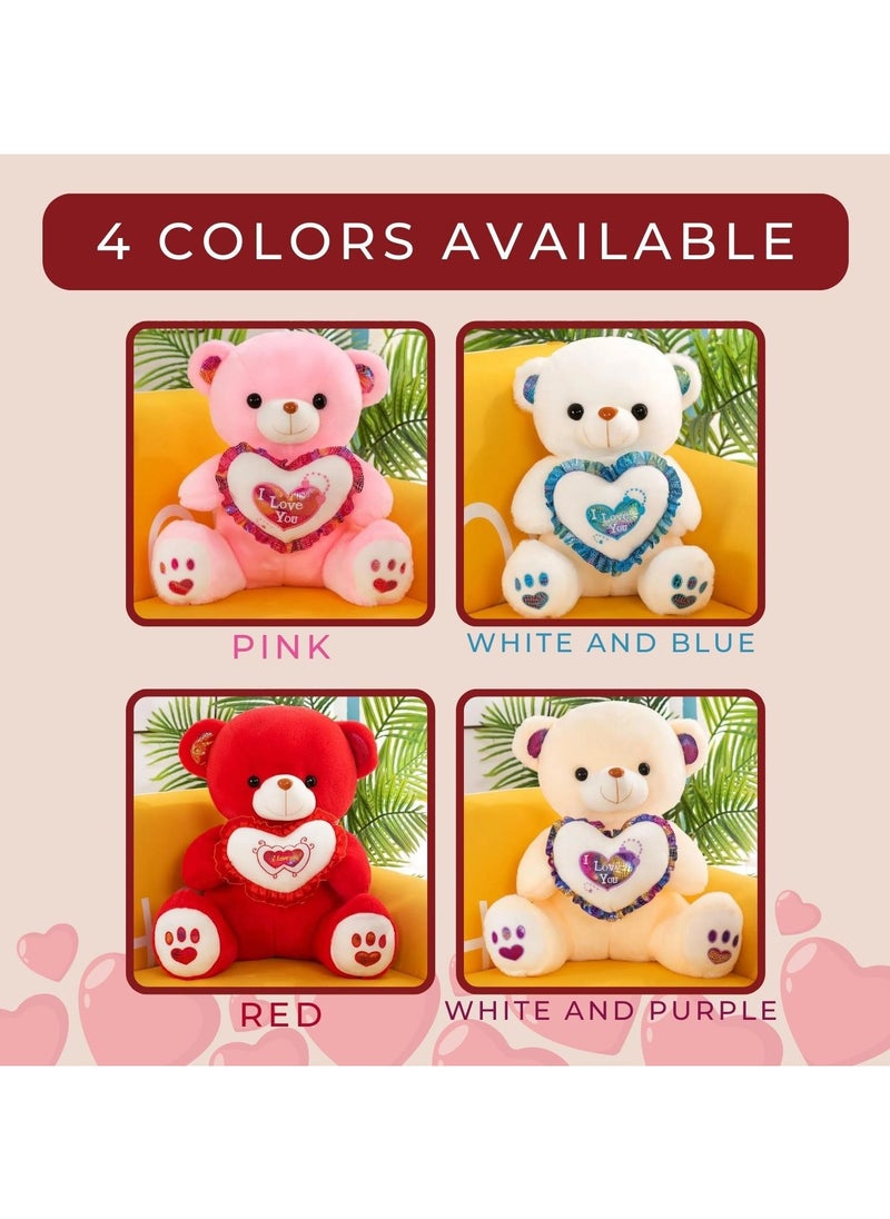 Home Smart Home Smart Cute and Cuddly Led Lights Teddy Bear with Assorted Color and Size 30 cm for Girls Friends and Couples Ideal for Birthday Valentine and Birthday Gift  - Image 3