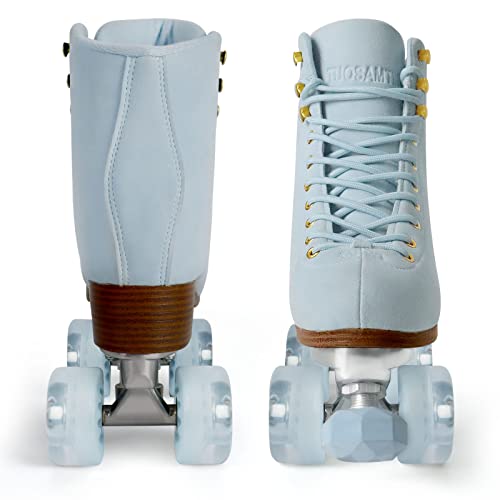 TUOSAMTIN Roller Skates for Women or Men with Height Adjustable Rubber Stoppers Retro Suede Quad Roller Skates for Outdoor and Indoor - Image 5