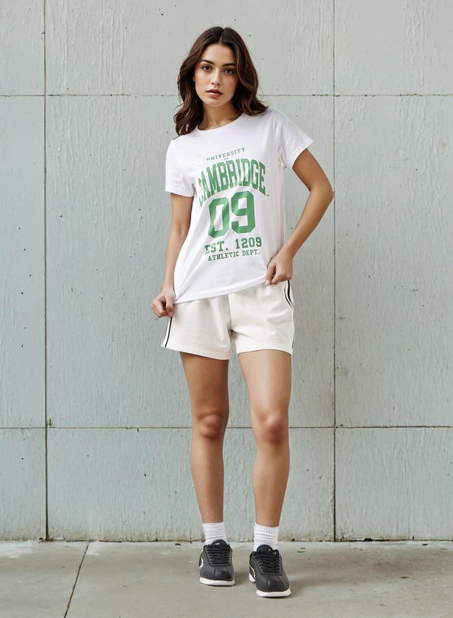 SP Characters T-shirt Regular Fit with Cambridge University Print Cotton - Image 2