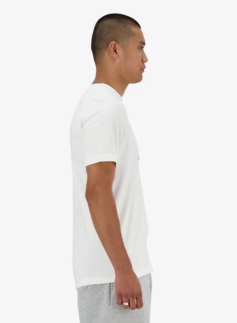 New Balance white (100) Essential Logo T-Shirt for Men | Best Price UAE