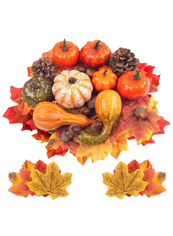 مجموعة من 50 قطعة من القرع الصغير الواقعي، مثالية لتزيين المزهريات الخريفية، وقطع الزينة الصغيرة للطاولات، وهي مثالية للاستخدام كقطع مركزية لطاولات الحصاد، وزينة عيد الشكر، وعروض الصواني متعددة الطبقات على الطراز الريفي. - Image 1