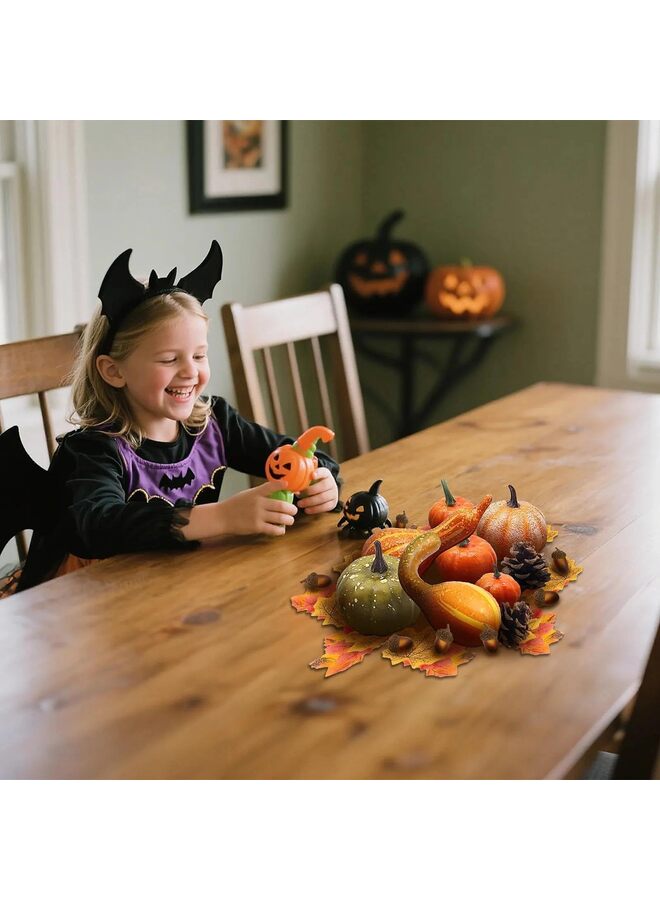 مجموعة من 50 قطعة من القرع الصغير الواقعي، مثالية لتزيين المزهريات الخريفية، وقطع الزينة الصغيرة للطاولات، وهي مثالية للاستخدام كقطع مركزية لطاولات الحصاد، وزينة عيد الشكر، وعروض الصواني متعددة الطبقات على الطراز الريفي. - Image 4