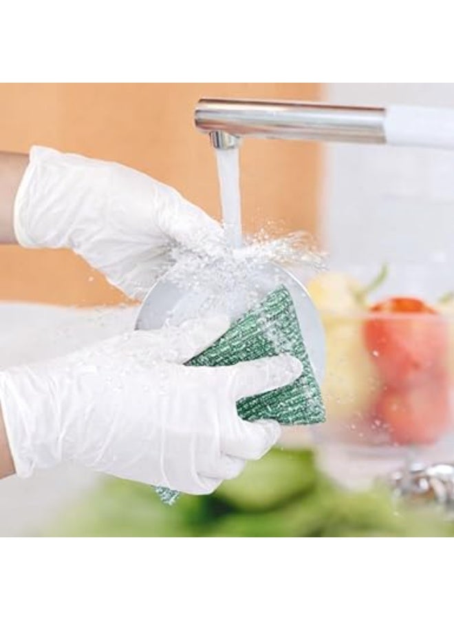 مجموعة من 100 قفاز كبير الحجم من مزيج النتريل والفينيل، خالٍ من البودرة، للاستخدام مرة واحدة، لحماية اليدين، يتميز بمرونة عالية وملمس محكم، مناسب للتنظيف، التعامل مع الطعام، الاستخدامات الطبية، صالونات التجميل، والاستخدامات الصناعية. - Image 4