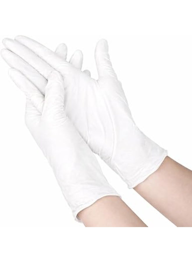 مجموعة من 100 قفاز كبير الحجم من مزيج النتريل والفينيل، خالٍ من البودرة، للاستخدام مرة واحدة، لحماية اليدين، يتميز بمرونة عالية وملمس محكم، مناسب للتنظيف، التعامل مع الطعام، الاستخدامات الطبية، صالونات التجميل، والاستخدامات الصناعية. - Image 1