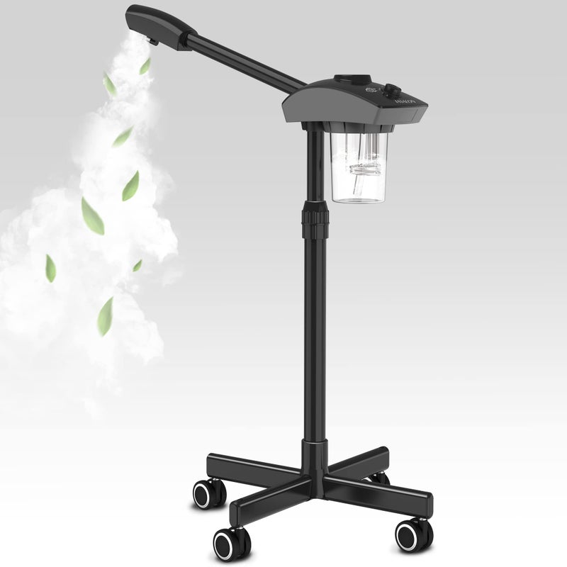 TASALON TASALON Ionic Facial Steamer Professional Face Steamer for Facial Esthetician Steamer for Face Spa and Salon Beauty Hot Ionic Mist Face Steamer for Facial Deep Cleaning Skin Care Equipment Black 