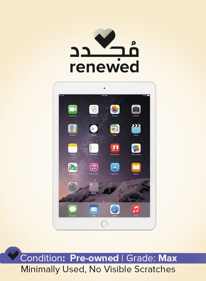 ابل  Renewed - Ipad Air 2nd Gen (2014) 9.7-Inch 2GB RAM 32GB Gold Wifi - Image 1