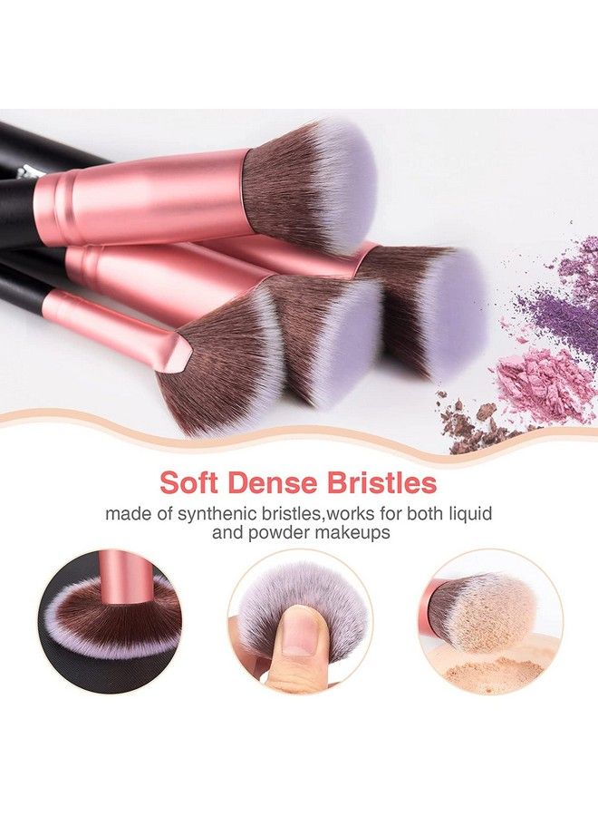 BESTOPE PRO Makeup Brushes Makeup Brush Set 16 Pcs Bestope Pro Premium Synthetic Foundation Concealers Eye Shadows Make Up Brusheyeliner Brushes(Rosegold) - Image 3