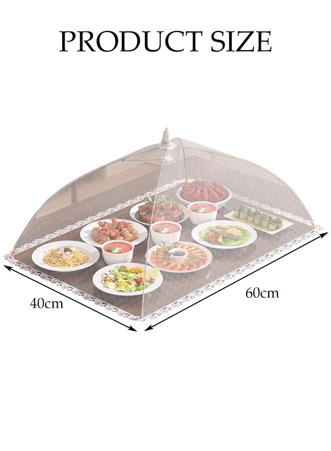 DUNISO Food Tent Covers，Foldable Mesh Food Cover，Reusable Food Net Cover,Keep Flies, Bugs, Mosquitoes Away，for Indoors，Outdoors, Parties, Picnics, BBQs,Kitchen,60*40cm - Image 2