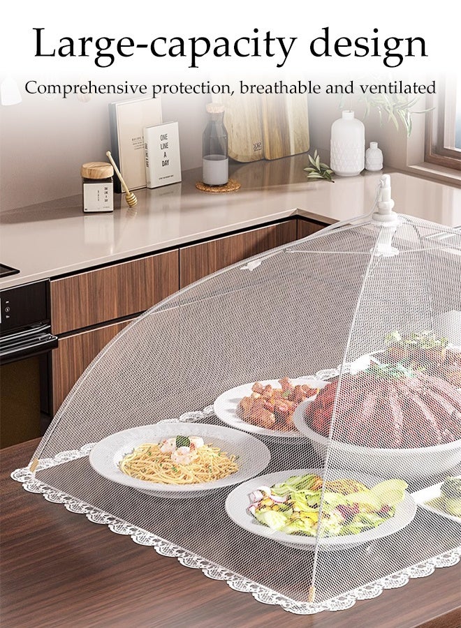 DUNISO Food Tent Covers，Foldable Mesh Food Cover，Reusable Food Net Cover,Keep Flies, Bugs, Mosquitoes Away，for Indoors，Outdoors, Parties, Picnics, BBQs,Kitchen,60*40cm - Image 3