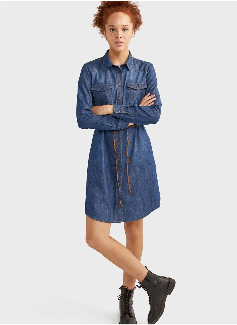 سبرينجفيلد Denim Shirt Dress