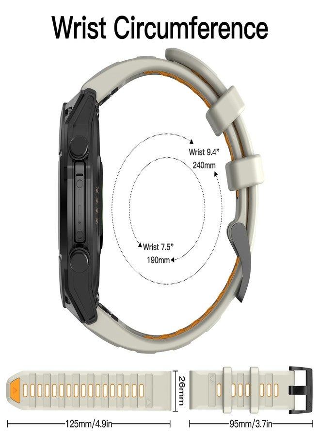 OVERSTEP Strap for Garmin Fenix 8 51mm, Soft Silicone Replacement Band for Epix Pro 51mm,Fenix 5X Plus,Fenix 6X Pro,Fenix 7X Pro,D2 bravo,Quaitx3. - Image 4