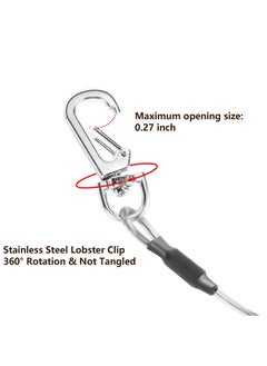 Excefore 6PCS Fishing Lanyard, Keychain Stretchy Retractable Coiled Lanyard Multifunctional For Pliers, Boating, Keys, Hiking Climbing Cycling Fishing  - Image 3