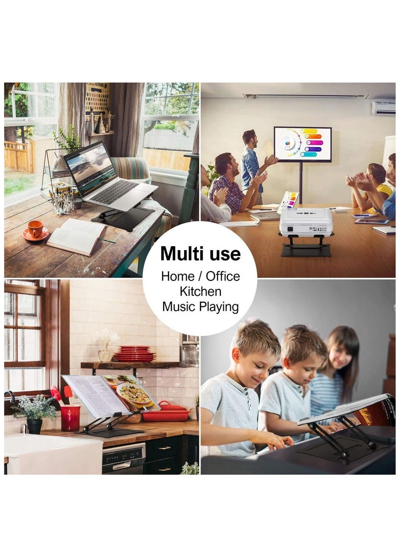 Y&D - Adjustable Laptop Stand, Portable Computer Stand Rriser & Multi-Angle with Heat-Vent to Elevate Holder Fit - Image 1