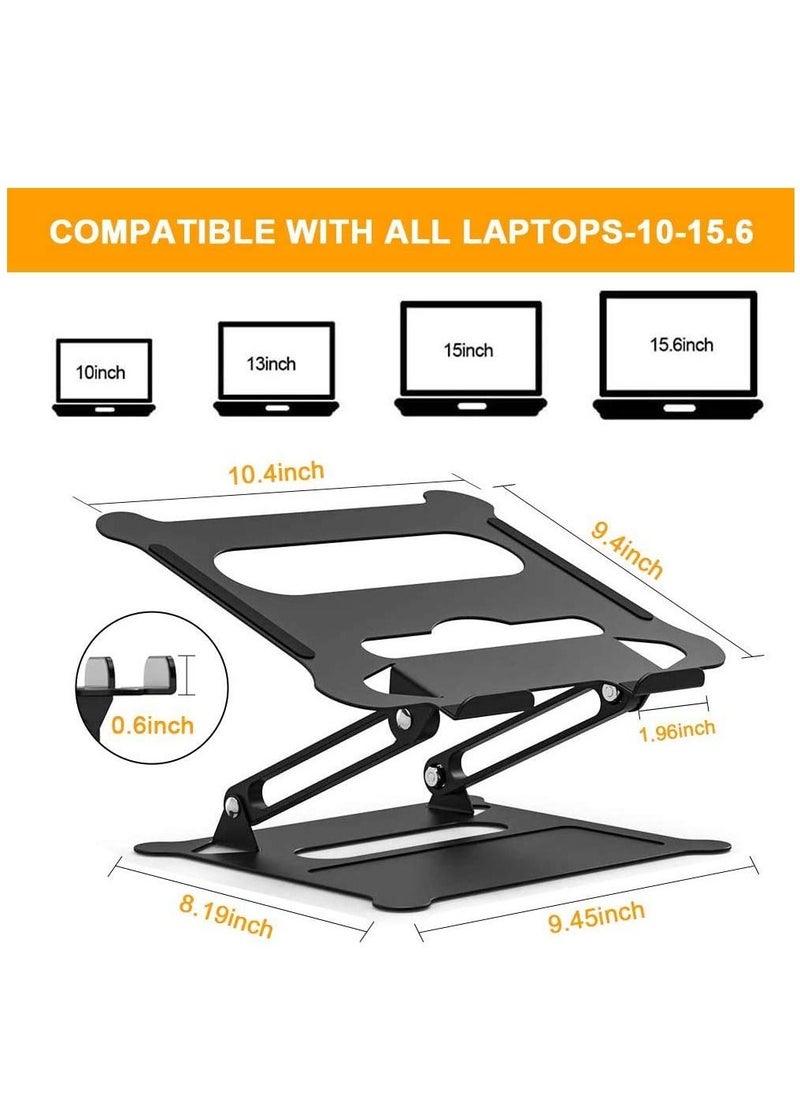 Y&D - Adjustable Laptop Stand, Portable Computer Stand Rriser & Multi-Angle with Heat-Vent to Elevate Holder Fit - Image 1