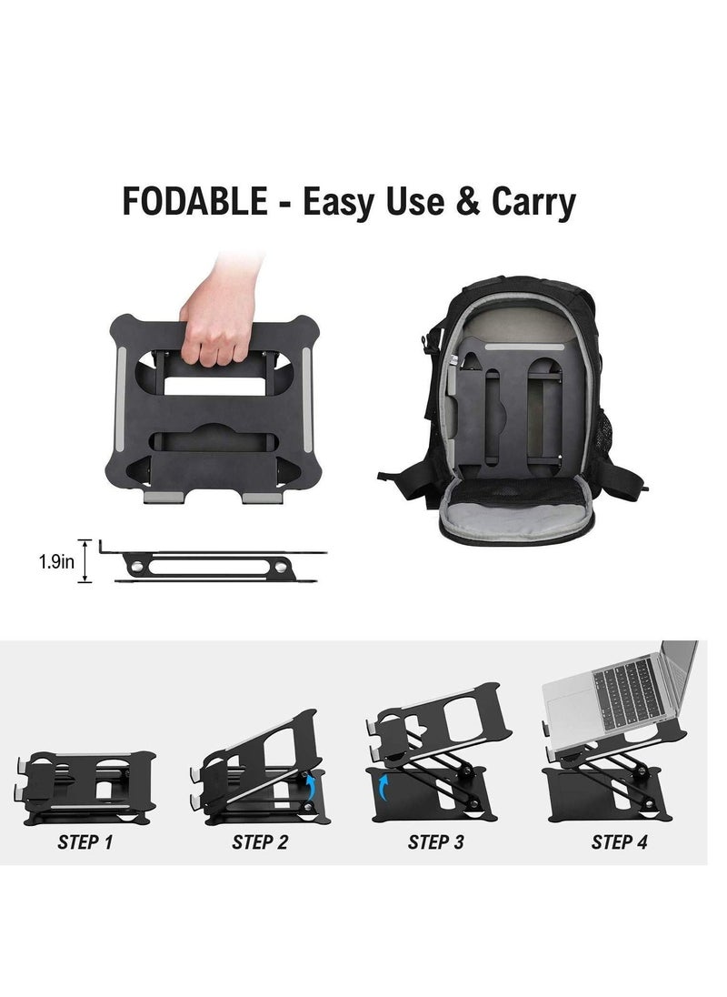 Y&D - Adjustable Laptop Stand, Portable Computer Stand Rriser & Multi-Angle with Heat-Vent to Elevate Holder Fit - Image 1