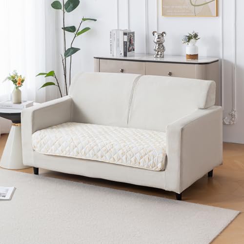House of Quirk 'Mughal Series' Printed Quilted Sofa Cover for 1/2/3/4 Seater – Anti-Slip, Washable Couch Protector Slipcover (Two Seater, Sunny Bloom, 80x120 cm) - Image 1