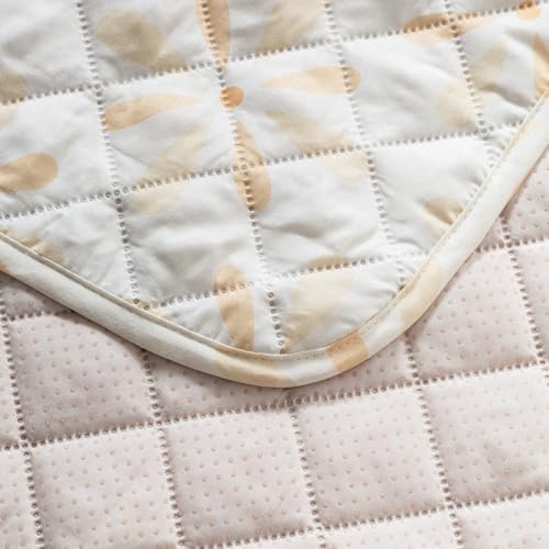 House of Quirk 'Mughal Series' Printed Quilted Sofa Cover for 1/2/3/4 Seater – Anti-Slip, Washable Couch Protector Slipcover (Two Seater, Sunny Bloom, 80x120 cm) - Image 4