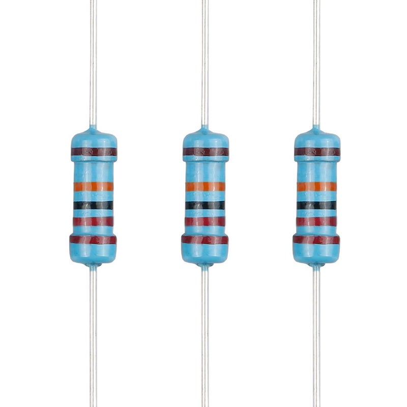 EDGELEC Store 100pcs 220K ohm Resistor 1/2w (0.5Watt) ±1% Tolerance Metal Film Fixed Resistor, Multiple Values of Resistance Optional - Image 1