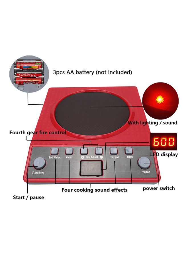 52-Piece Kitchen Toy Pretend Playset 31x18x22.8cm - Image 5