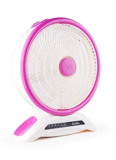 ELORA 14 Inch AC/DC Rechargeable Fan EL-RF-6340 - 20 Hours Fan & 40 Hours LED, 56 SMD 2-Side Lights, Remote Control, Adjustable Speed, Space-Saving Design  - Image 1
