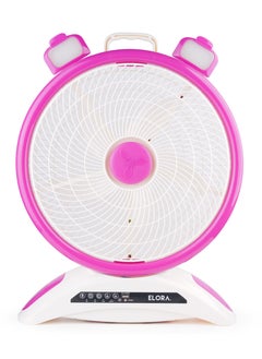 ELORA 14 Inch AC/DC Rechargeable Fan EL-RF-6340 - 20 Hours Fan & 40 Hours LED, 56 SMD 2-Side Lights, Remote Control, Adjustable Speed, Space-Saving Design  - Image 3