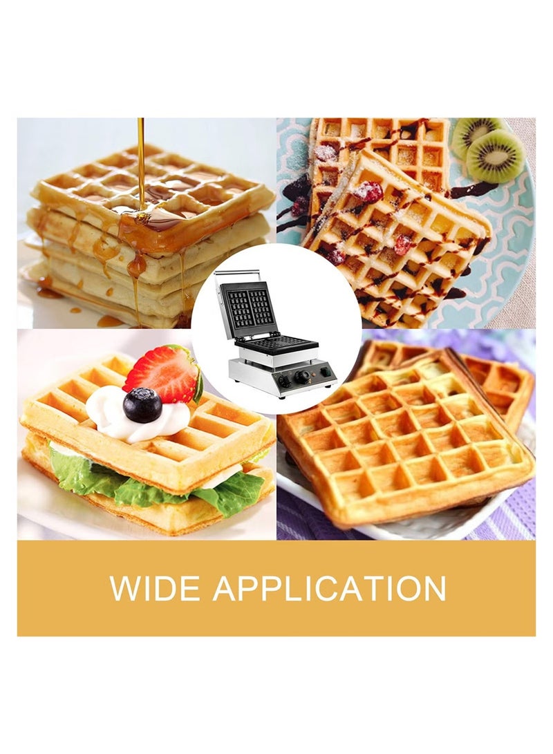 1800W Stainless Steel 4 Pieces Waffle Maker Square Waffle Machine  - Image 2