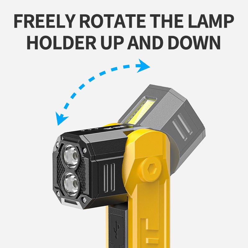 SMILING SHARK Multifunctional dual light magnetic work light with hook - Image 2