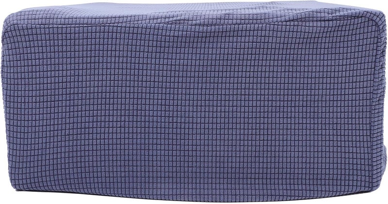 Square Footrest Stool Cover Small Size, Non-Slip Thickened Fabric Cube Stool Seat Protector, Universal Elastic Decorative Footrest Slipcover for Living Room Furniture - Image 1