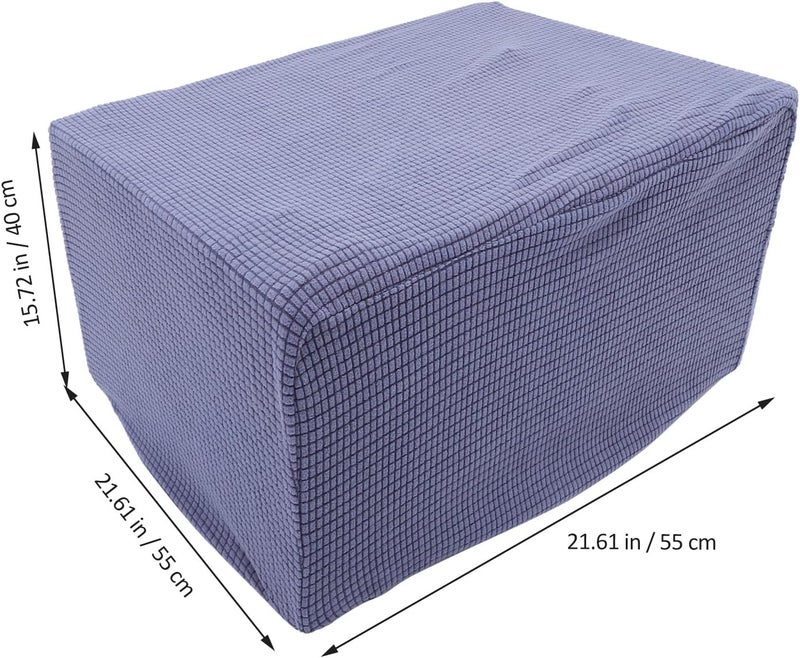 Square Footrest Stool Cover Small Size, Non-Slip Thickened Fabric Cube Stool Seat Protector, Universal Elastic Decorative Footrest Slipcover for Living Room Furniture - Image 2