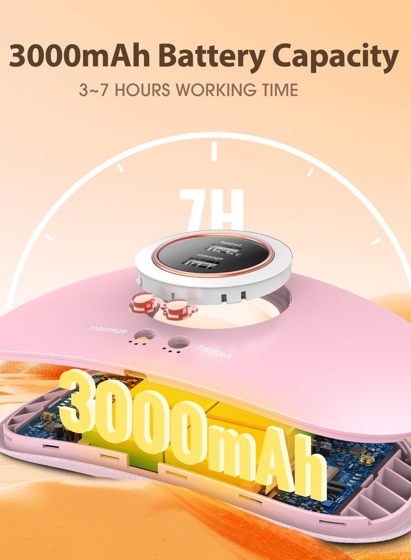 KASTWAVE Portable Cordless Heating Pad, Heating Pad for Cramps Pain Relief with 5 Heat Levels and 7 Massage Modes, Menstrual Heating Back or Belly Heating Pad, Ideal Gifts for Women, Girls - Image 3