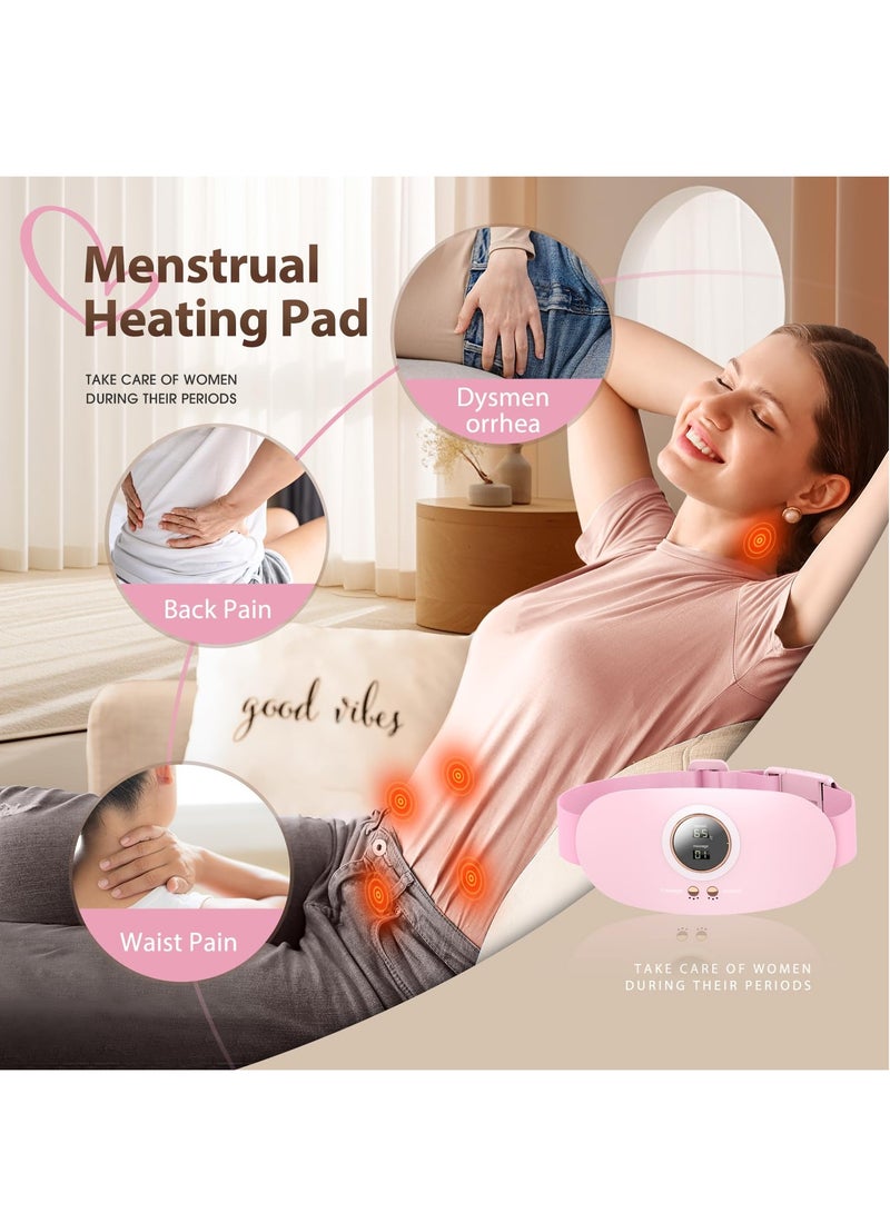 KASTWAVE Portable Cordless Heating Pad, Heating Pad for Cramps Pain Relief with 5 Heat Levels and 7 Massage Modes, Menstrual Heating Back or Belly Heating Pad, Ideal Gifts for Women, Girls - Image 4