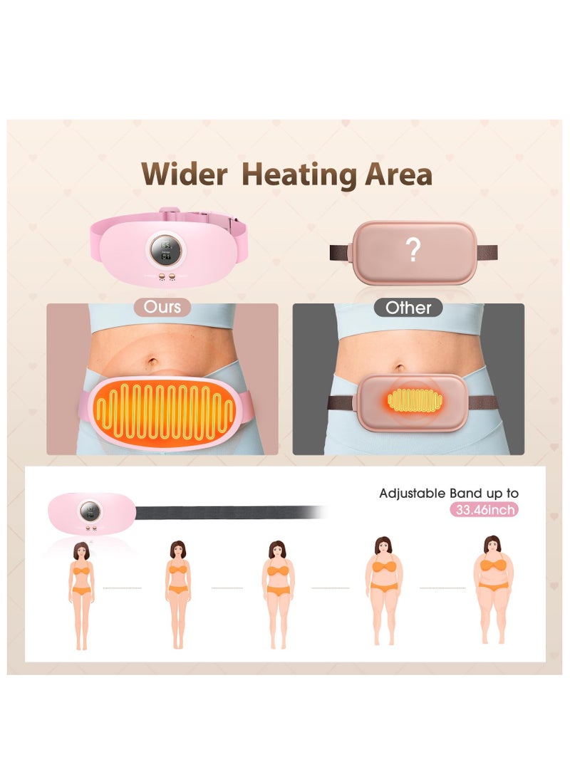 KASTWAVE Portable Cordless Heating Pad, Heating Pad for Cramps Pain Relief with 5 Heat Levels and 7 Massage Modes, Menstrual Heating Back or Belly Heating Pad, Ideal Gifts for Women, Girls - Image 2