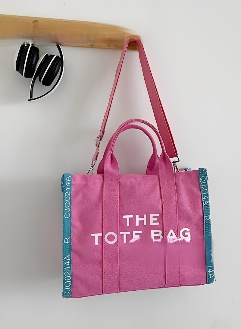 REOCLE Women's Tote Bag with Letter Print Small Satchel Bag Fashion Crossbody Purse Mini Stylish Handbag for Travel & Work & Everyday - Image 2