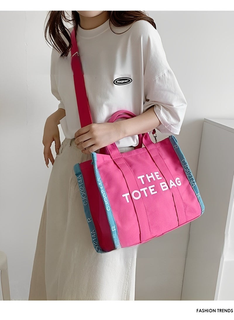 REOCLE Women's Tote Bag with Letter Print Small Satchel Bag Fashion Crossbody Purse Mini Stylish Handbag for Travel & Work & Everyday - Image 4