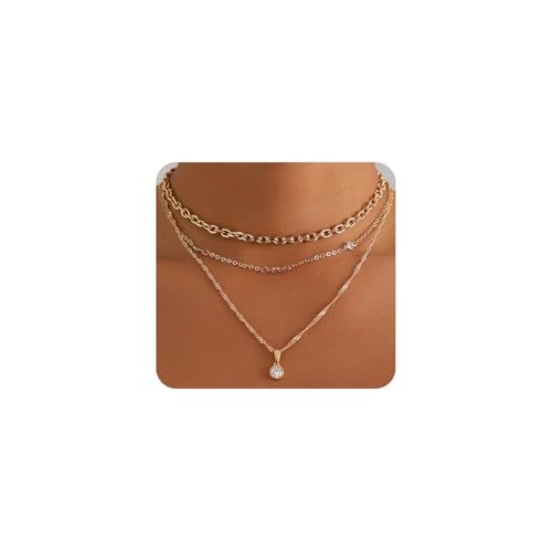 GIGB PBDK Chunky Gold Choker Necklace for Women,Trendy Silver Statement Necklace Long Snake Chain Drop Necklace,Charm Prom Body Jewelry Accessories Gifts (Gold4) - Image 1