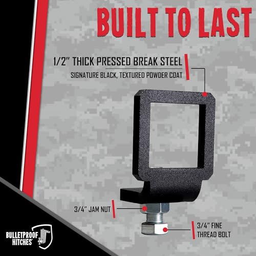 BulletProof Hitches - 2.5" Anti Rattle Hitch Clamp - Anti Rattle Hitch Tightener for 2.5 Inch Hitches - Hitch Stabilizer with Black Textured Powder Coat - Image 2