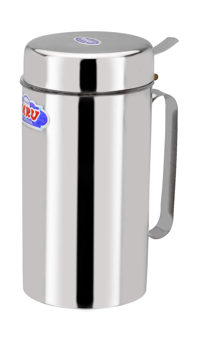 MARU Stainless Steel Oil dispensers for kitchen 1 litre - Durable Kitchen Oil Containers/Can with Handle, Ideal for Cooking Perfect Oil Dispenser for Kitchen Use (1000ML) - Image 3
